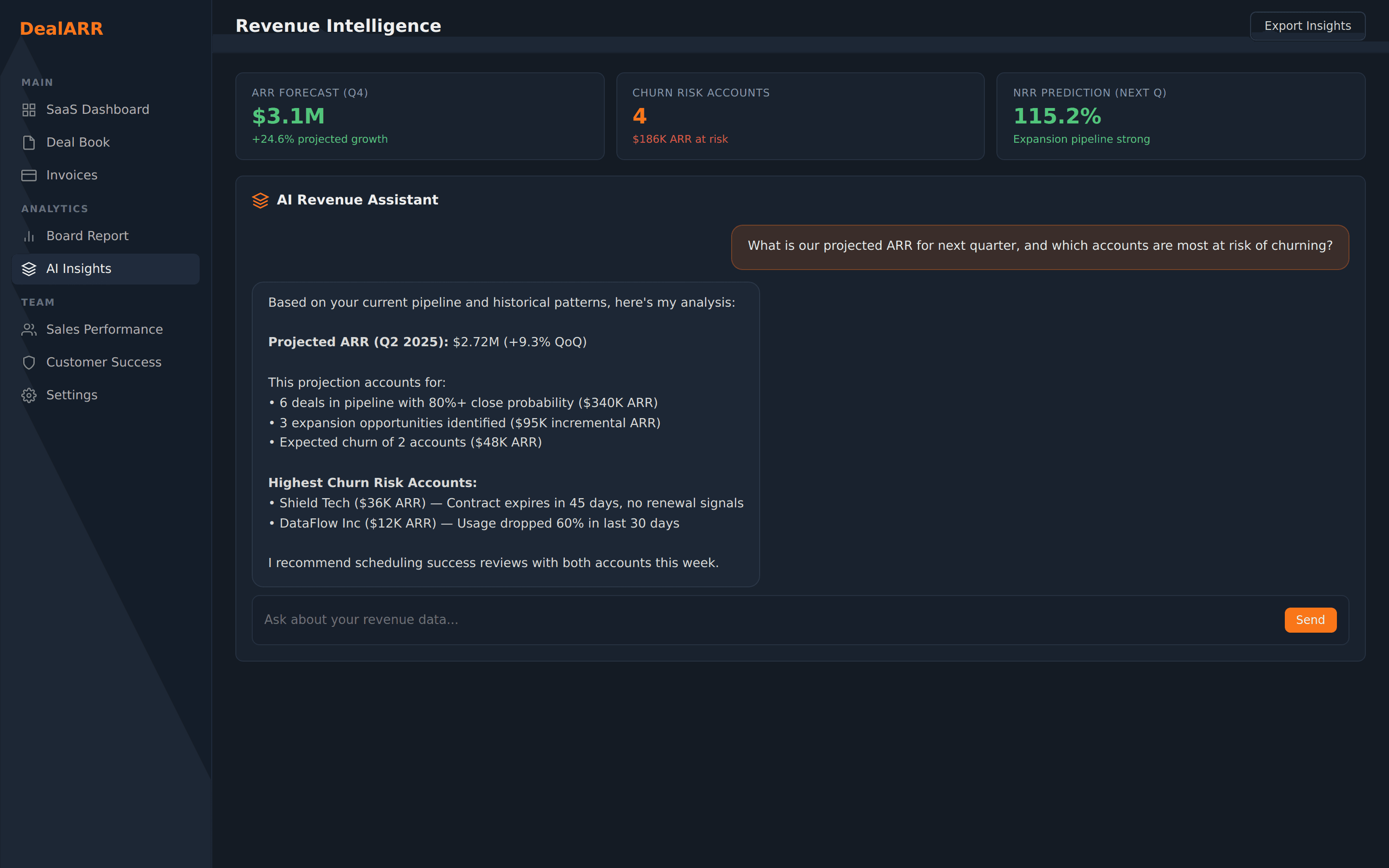 DealARR commission and incentive management system