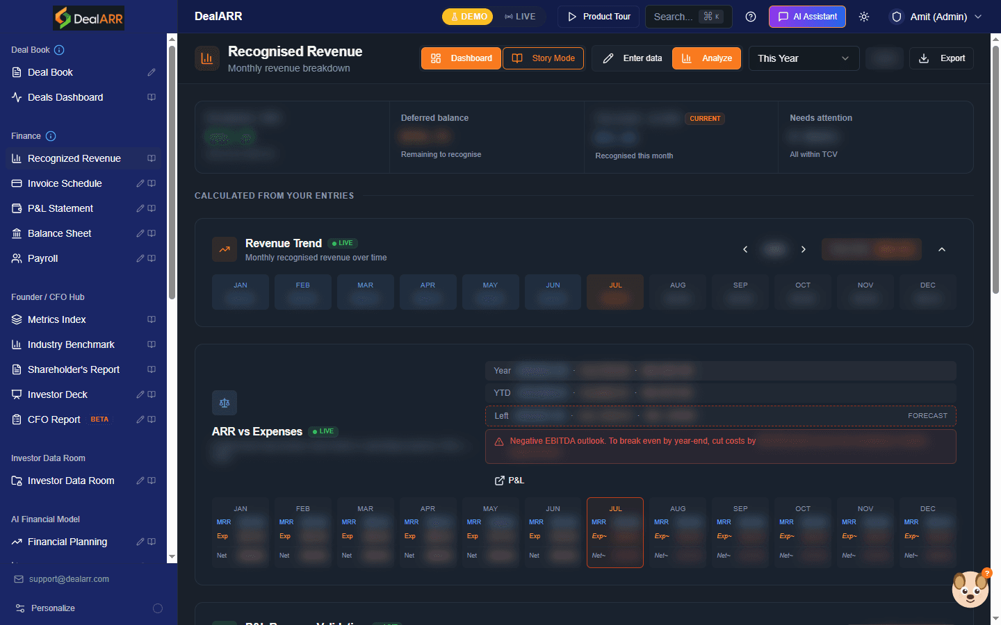 AI insights surfacing revenue risks and forecast changes across the pipeline